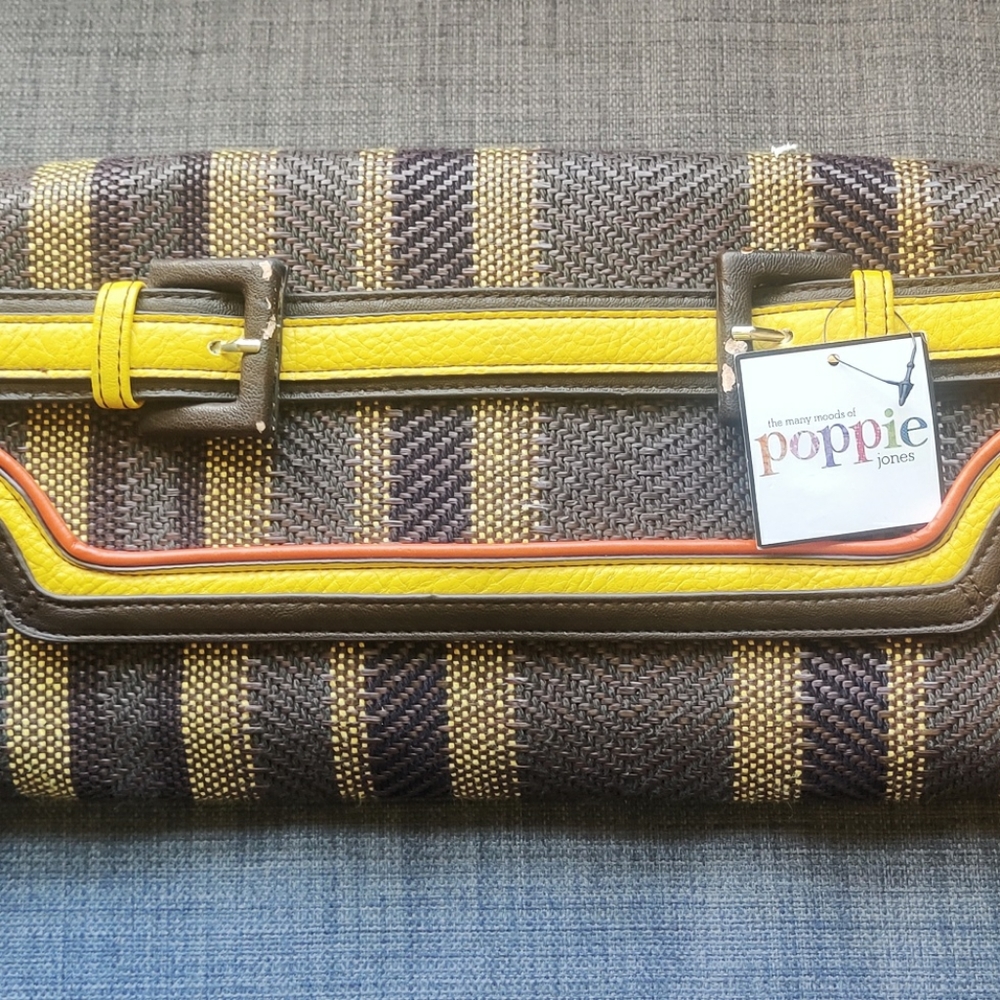Many Moods of Poppie Jones Striped Mod Clutch